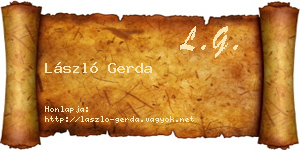 László Gerda névjegykártya