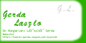 gerda laszlo business card